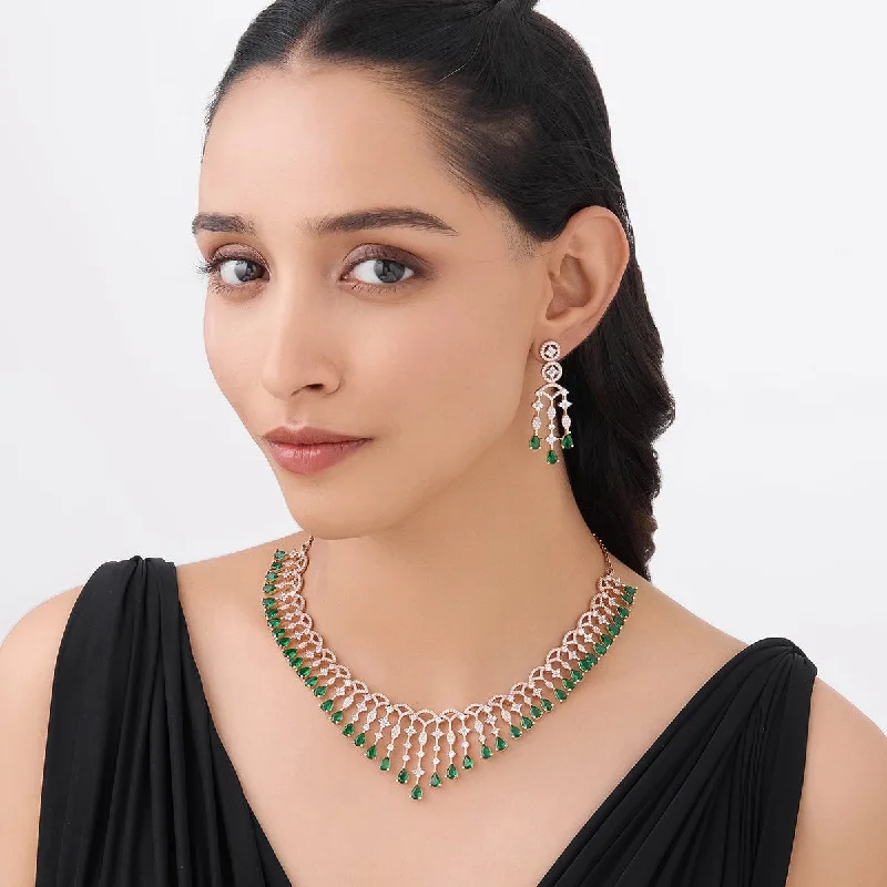 adjustable toe ring silver Zircon Necklace 163817