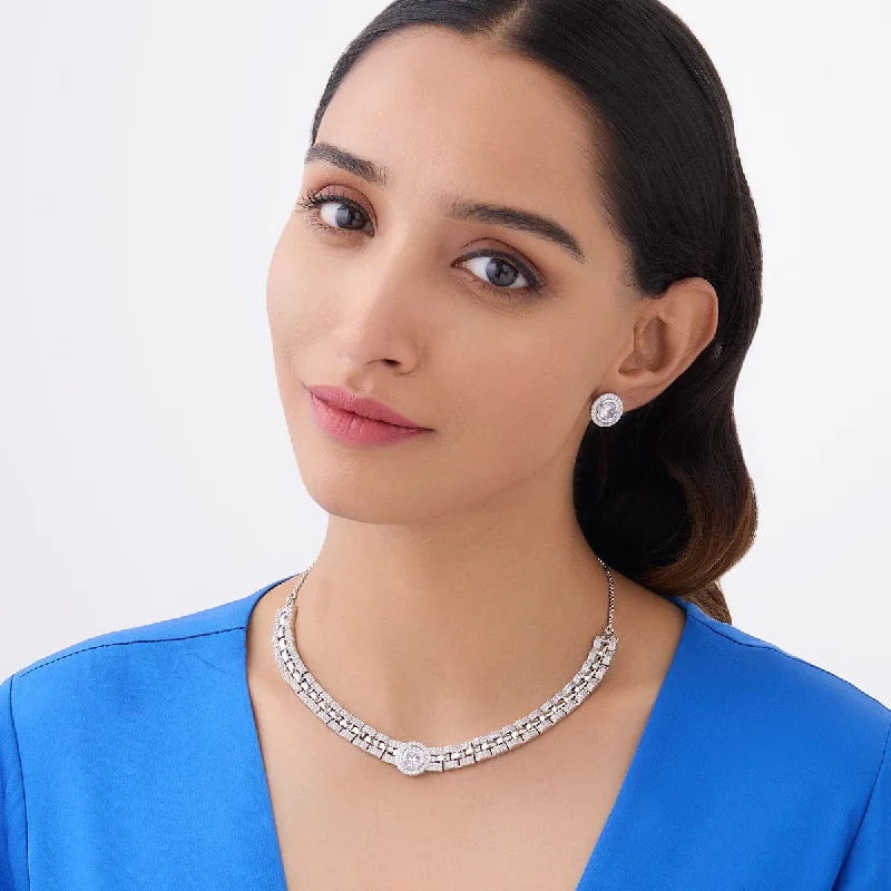 personalized hand-stamped bar ring Zircon Necklace 165813