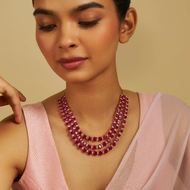 simple crystal pendant necklace Zircon Necklace 169337
