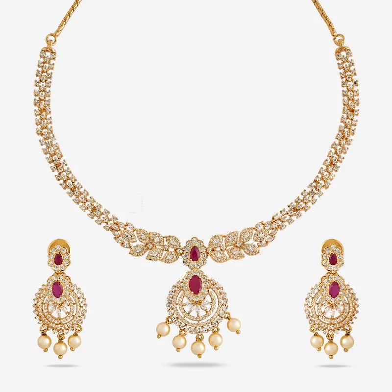 rose gold ring with diamonds Zircon Necklace 169342