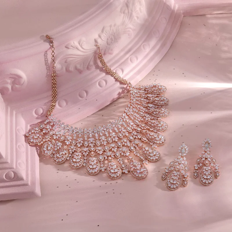 gold mesh bangle bracelet Zircon Necklace 169401