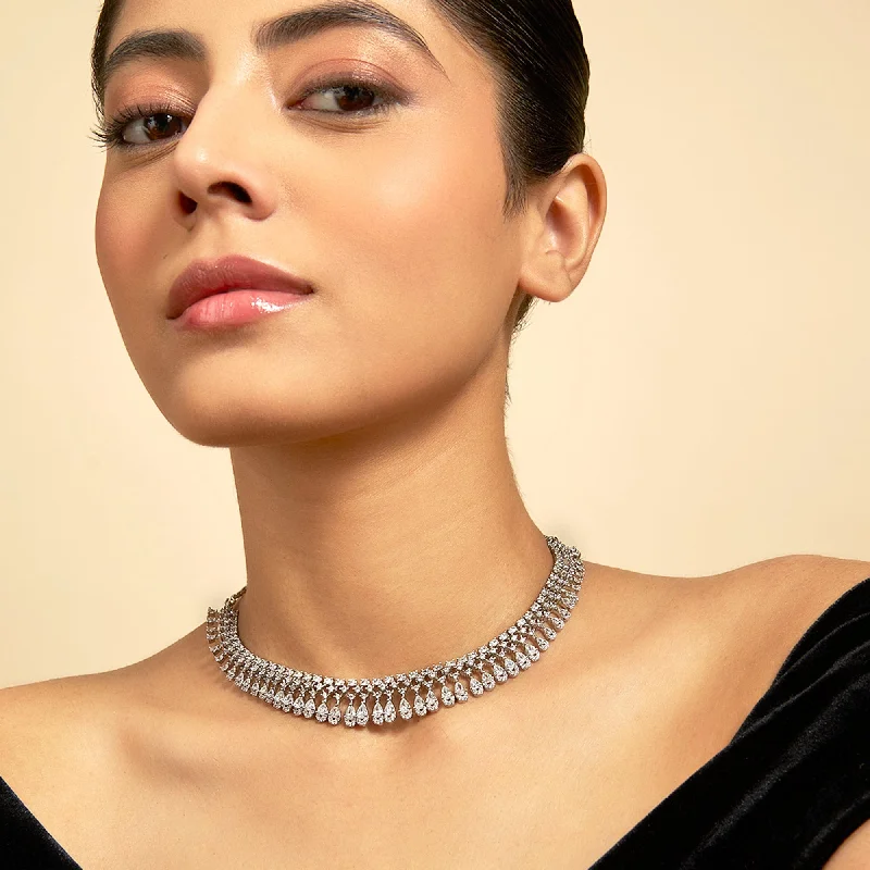 rose gold bezel ring Zircon Necklace 169892