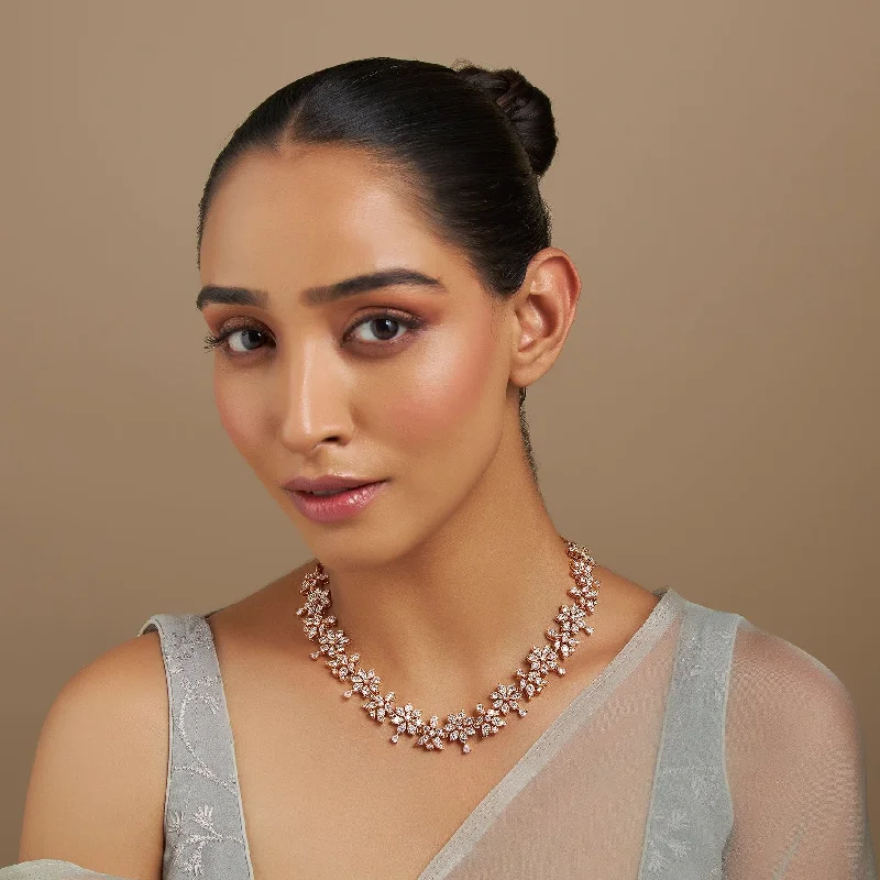 dainty rose gold chain bracelet Zircon Necklace 169897
