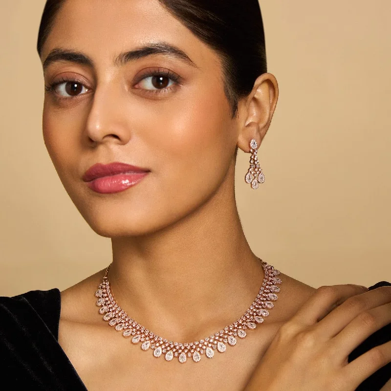 dainty gold anchor bracelet Zircon Necklace 170163