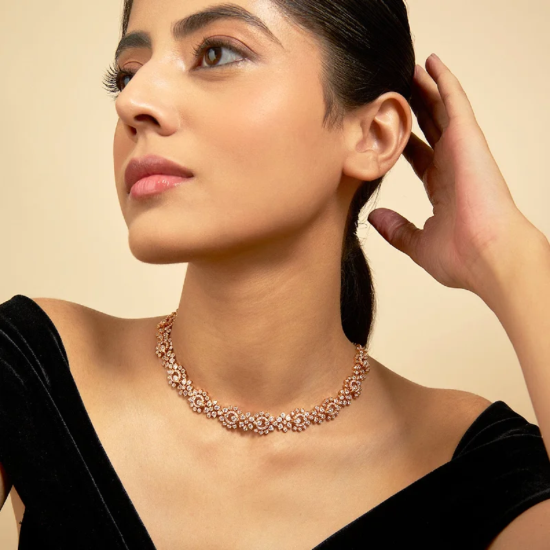 simple snake chain necklace Zircon Necklace 170176