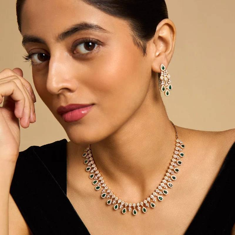 sterling silver toe ring set Zircon Necklace 170326