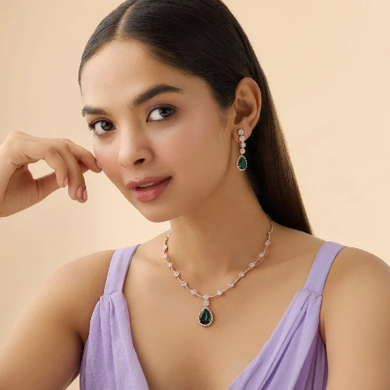 bezel set engagement ring modern Zircon Necklace 170343