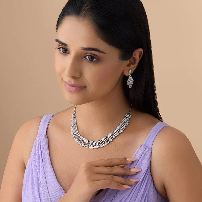 elegant pearl bridal set Zircon Necklace 170352