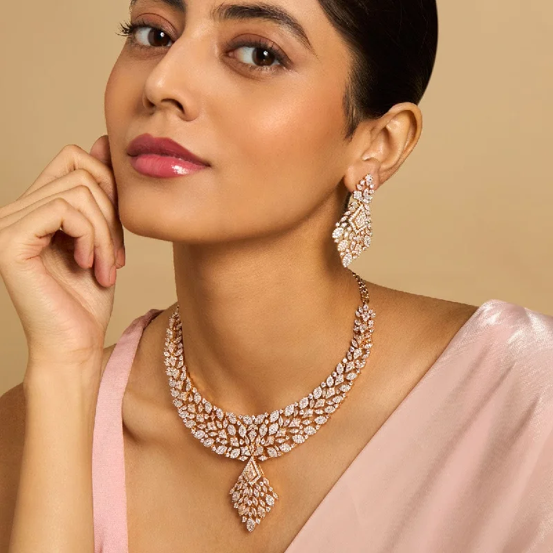 celestial star ring gold Zircon Necklace 172465