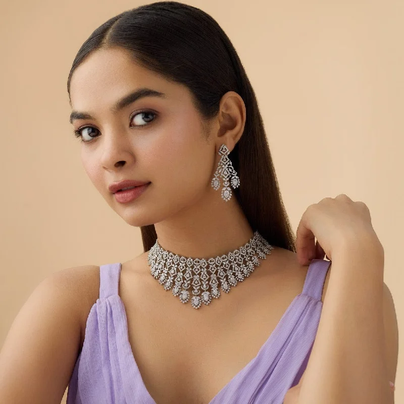 dainty opal nose ring Zircon Necklace 172466