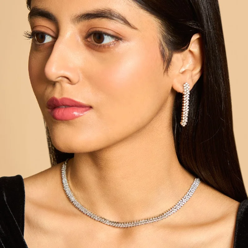 elegant aquamarine drop earrings Zircon Necklace 172745