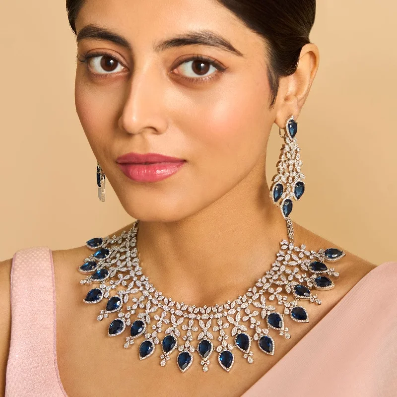 dainty feather charm necklace Zircon Necklace 173224