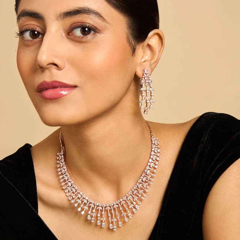 emerald cut diamond earrings Zircon Necklace 173264