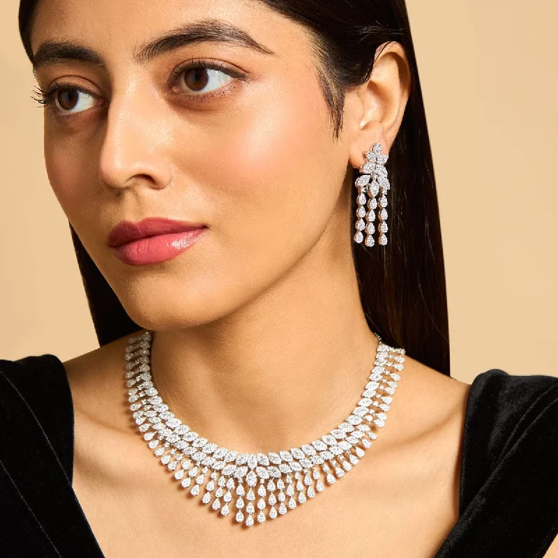 unique tribal silver ring Zircon Necklace 173269
