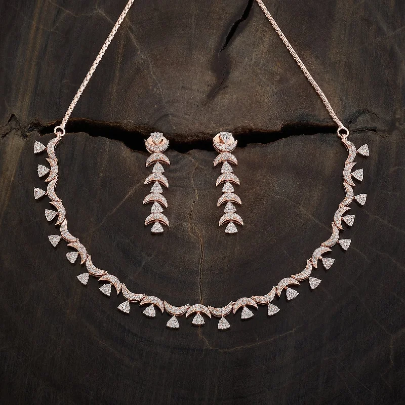 sterling silver braided ring Zircon Necklace 173275