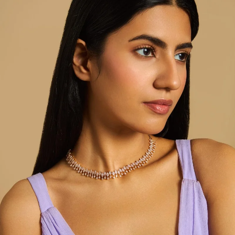 gold bar earrings minimalist Zircon Necklace 173278