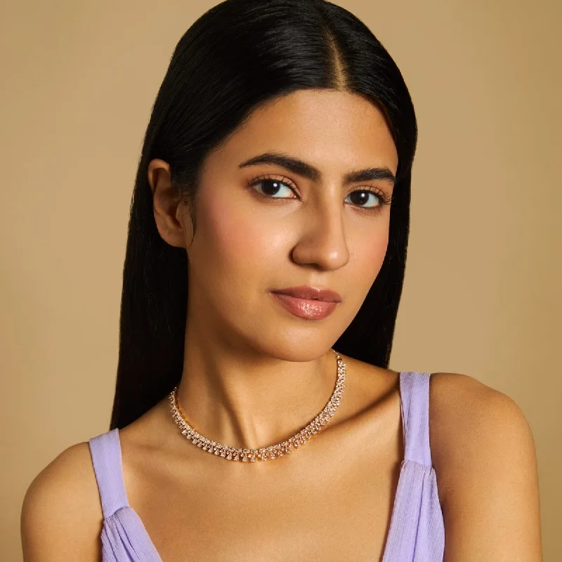 minimalist cubic zirconia earrings Zircon Necklace 173572