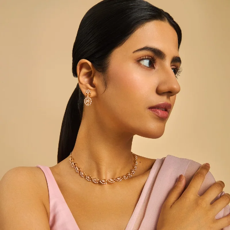 classic gemstone stud earrings Zircon Necklace 175719