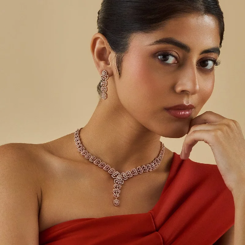 minimalist black diamond studs Zircon Necklace 175720