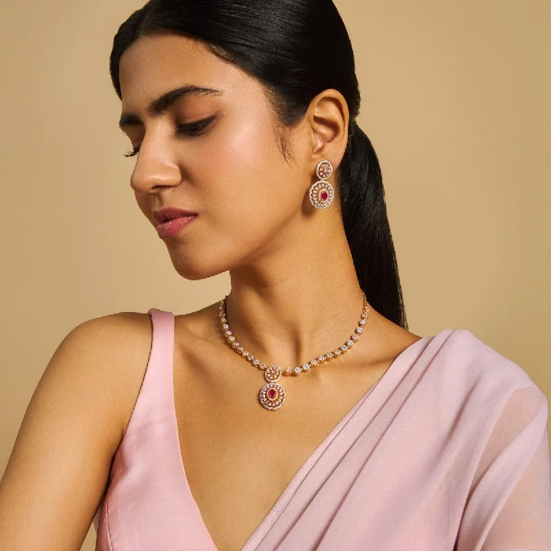stackable gold bangle set Zircon Necklace 175793