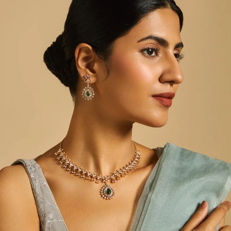 minimalist sapphire drop necklace Zircon Necklace 175797