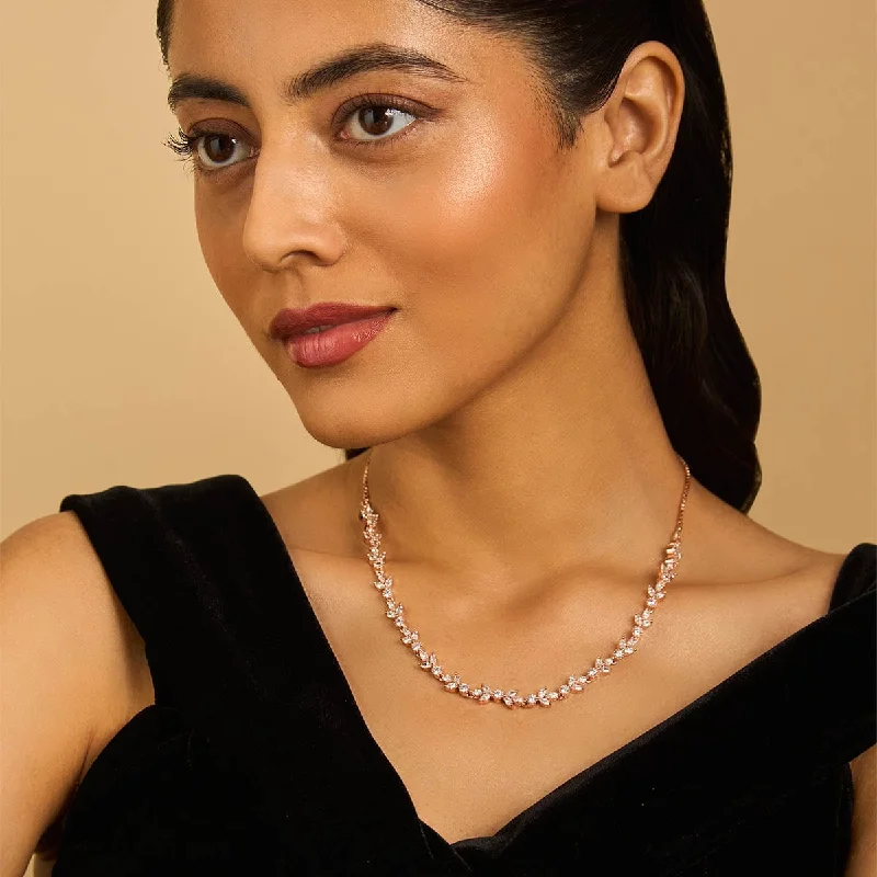 personalized initial ring stackable Zircon Necklace 176482