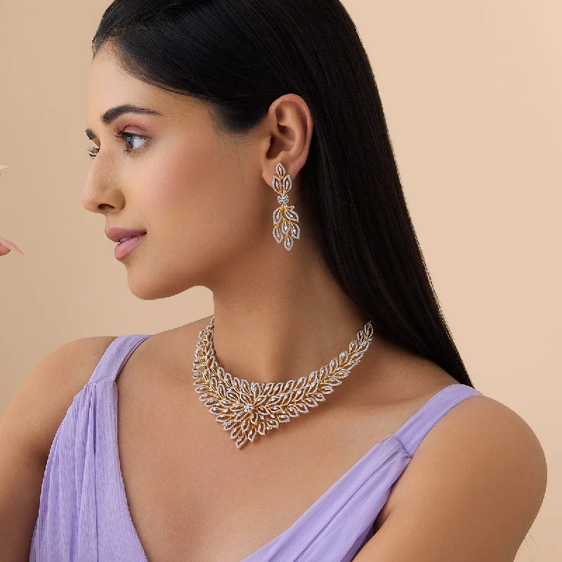 rose gold anklet chain Zircon Necklace 177099